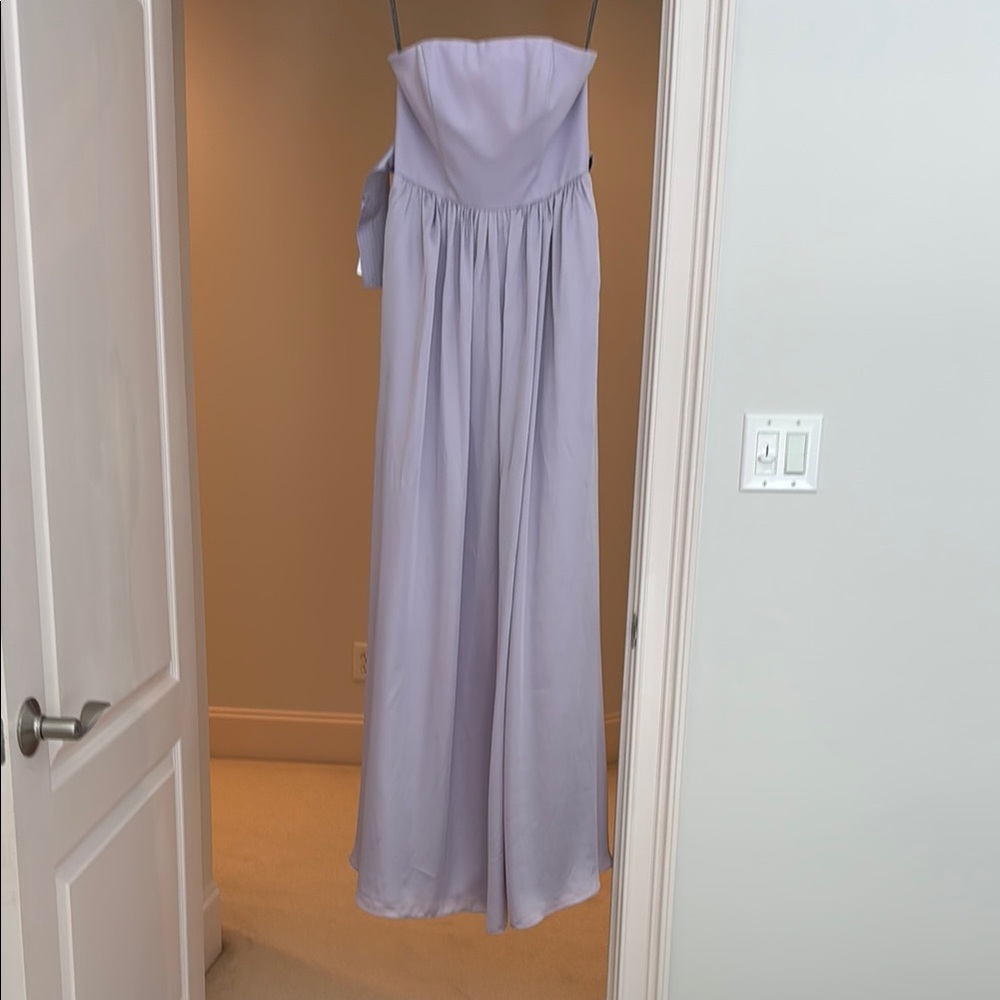 Vera Wang WHITE Soft Lavender Dress with detachable belt